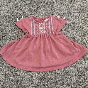 Tommy Bahama Short Sleeve Embroidered Open Back Dress Baby Girl's Size 18M